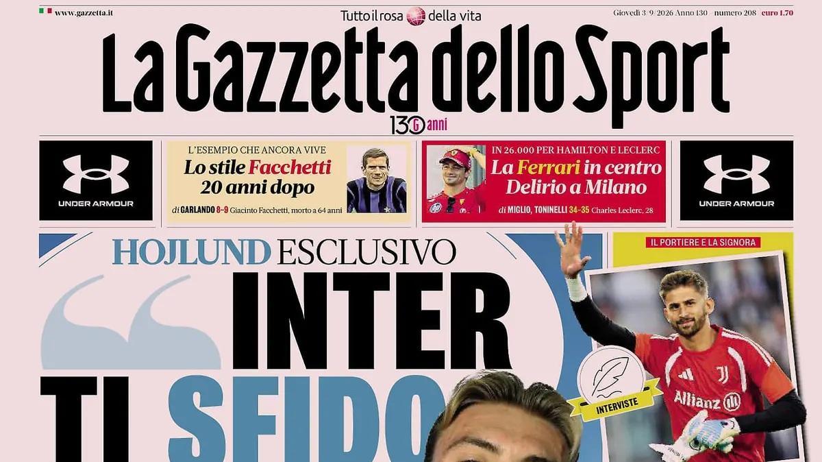 Parla Hojlund, La Gazzetta dello Sport: "Inter, ti sfido"