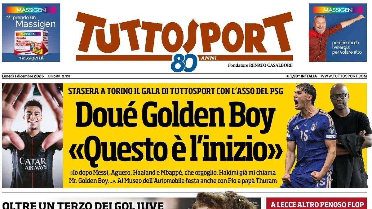 Tuttosport: "Blitz di Neres, Conte ripiglia subito Allegri"