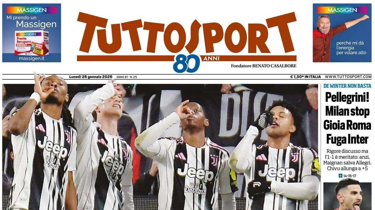 Tuttosport celebra la Juve: "Bianconero bollente"
