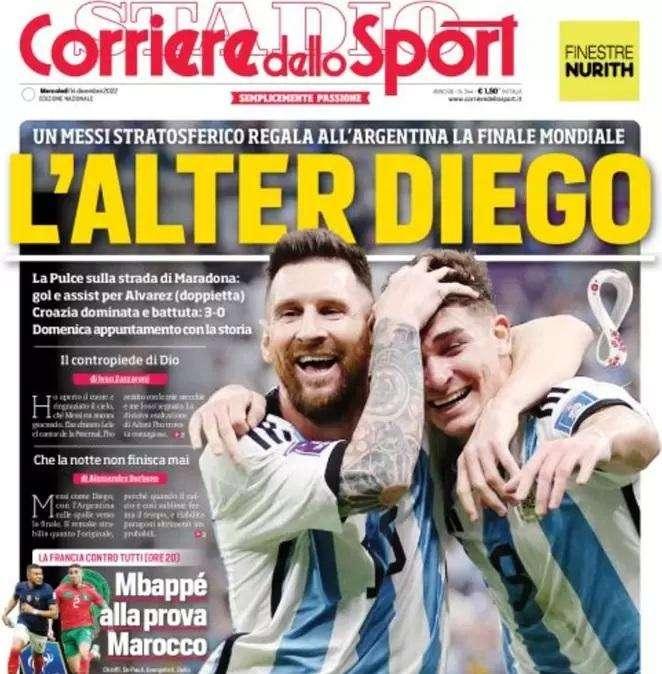 PRIMA PAGINA - Corriere dello Sport: "L'alter Diego"