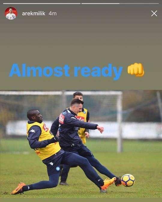 FOTO - MIlik sta tornando e avverte tutti su Instagram con un messaggio: "Quasi pronto"