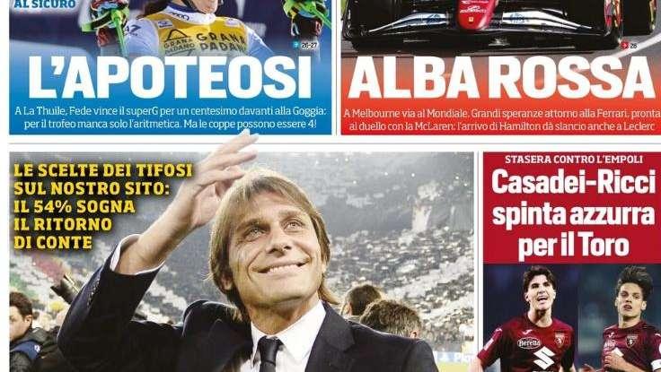 Tuttosport sul dopo Motta: "Il popolo Juve vota Antonio Conte"