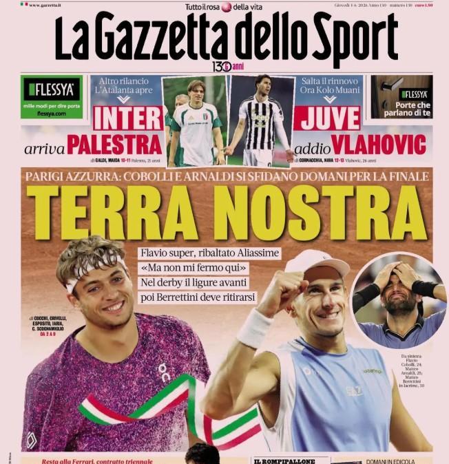 Calciomercato Serie A, Gazzetta: "Inter, arriva Palestra. Juve, addio Vlahovic"