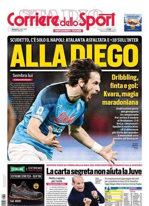 PRIMA PAGINA - Cds Campania: “Alla Diego”
