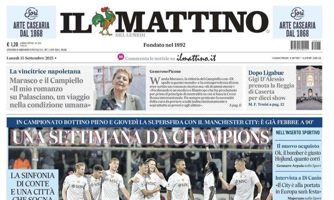 Il Mattino: "Una settimana da Champions"