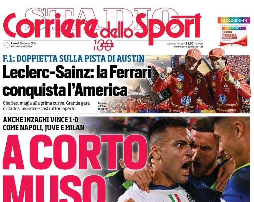 CdS sulle vittorie per 1-0 delle big: "A corto muso"
