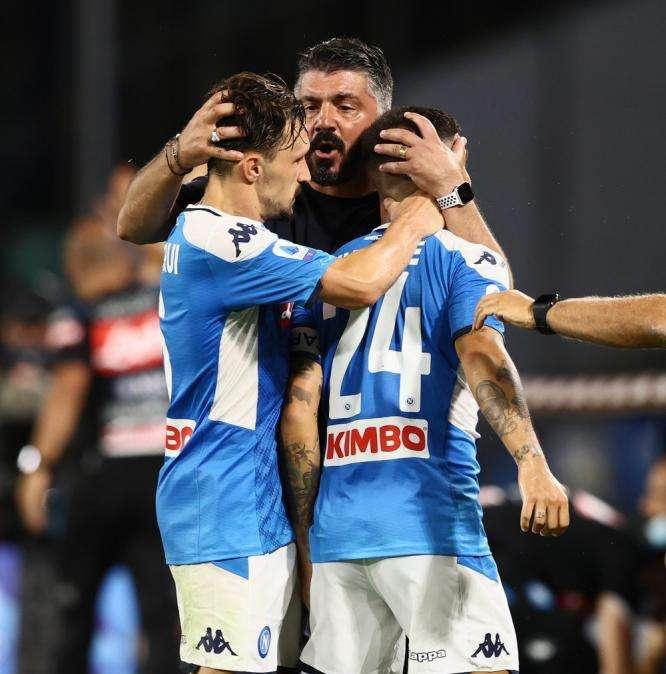 FOTOGALLERY - L'esultanza sfrenata Gattuso-Insigne: gli scatti di Tuttonapoli