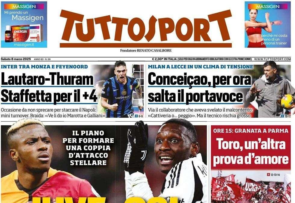 Tuttosport: "Juve, Osimhen con Kolo Muani: affari complessi ma fattibili!"