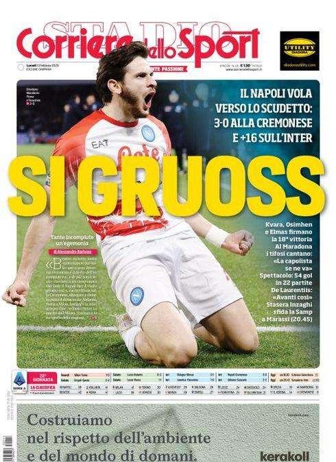 PRIMA PAGINA - CdS Campania: "Si gruoss"
