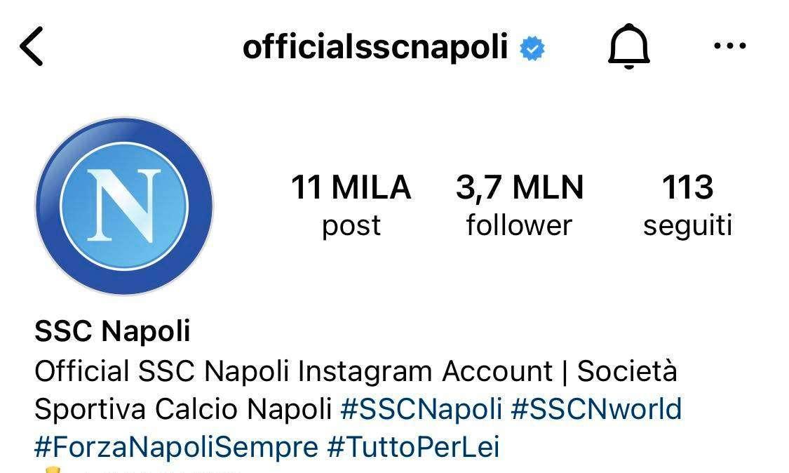 Fuga Scudetto, Kvara-mania e vetrina europea: il Napoli vola su Instagram, quasi +1mln dell’estate