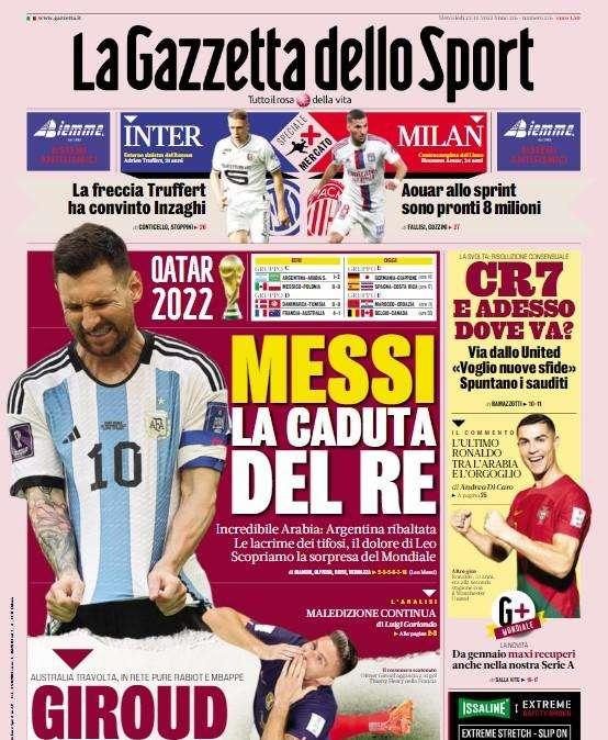 PRIMA PAGINA - Gazzetta: "Messi, la caduta del re"
