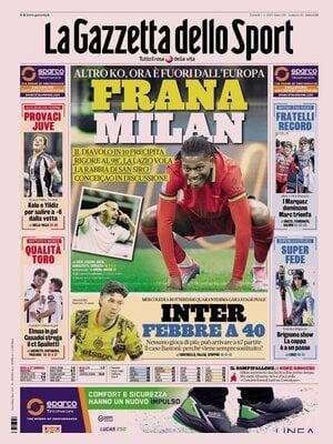 Gazzetta: "Frana Milan. Altro ko, ora è fuori dall'Europa"