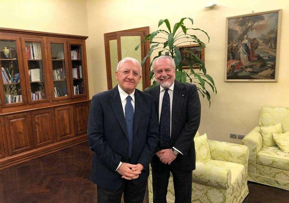 Vincenzo De Luca: "Auguri a De Laurentiis per i suoi 70 anni e per una stagione di successi con Ancelotti"