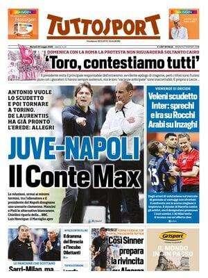 Tuttosport: "Conte-Juve. De Laurentiis ha scelto Allegri"
