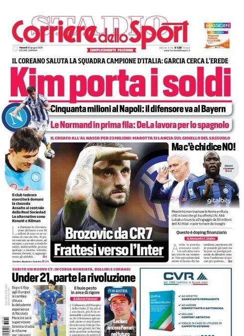 PRIMA PAGINA - Cds Campania: “Kim porta i soldi”