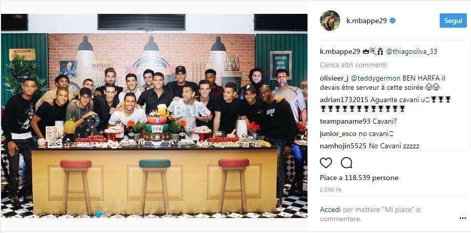 FOTO - Festa Psg per il compleanno di Thago Silva: ci sono tutti, tranne Cavani...