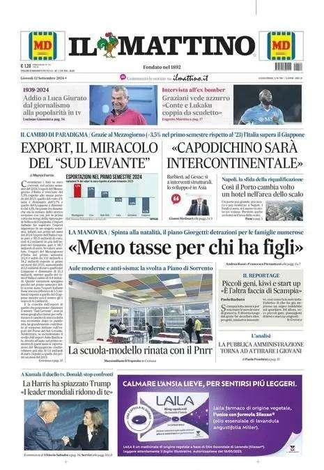 Il Mattino: "Graziani vede azzurro: 'Conte e Lukaku coppia da scudetto'"