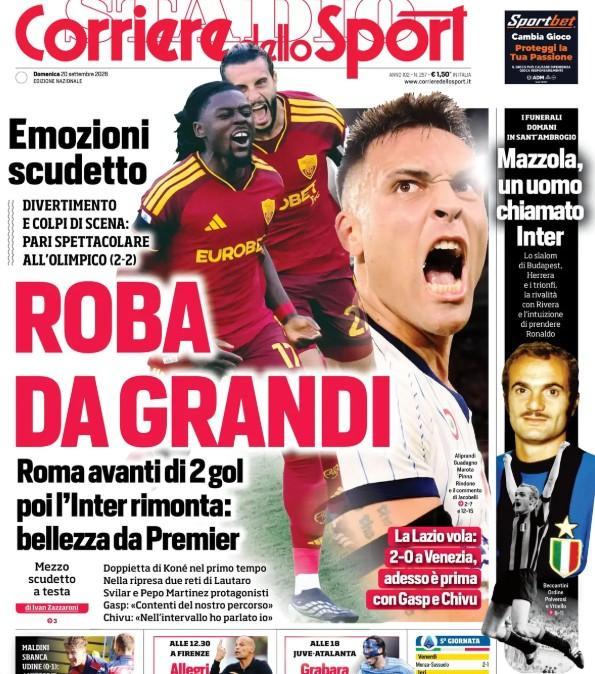 "A Firenze tra le gare più importanti", CdS titola: "Allegri mette pressione al Napoli"