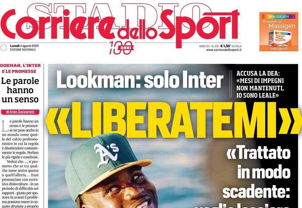 L'urlo di Lookman scuote il mercato, Corriere dello Sport: "Liberatemi!"
