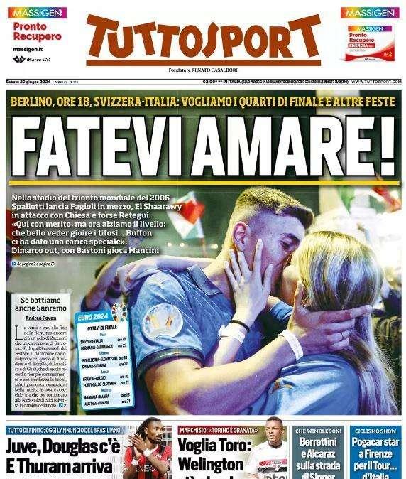 Tuttosport: "Fatevi amare! Douglas c'è. E Thuram arriva"
