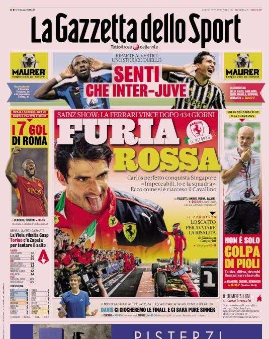 PRIMA PAGINA - Gazzetta: “Senti che Inter-Juve"