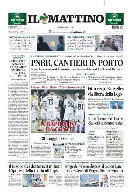Il Mattino: "A rapporto da Conte"