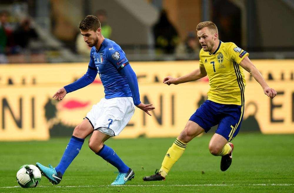Assedio Italia, ma la Svezia si salva: 0-0 al 45' con un Jorginho migliore in campo