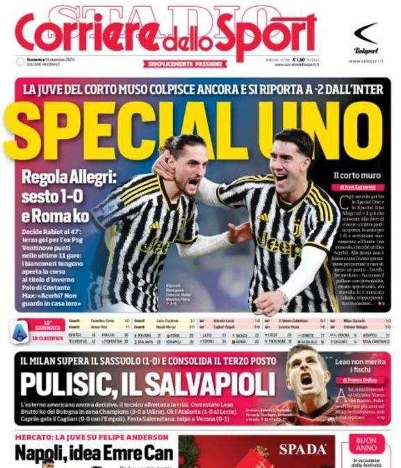 PRIMA PAGINA - CdS lancia un nome nuovo per la mediana: "Idea Emre Can!"