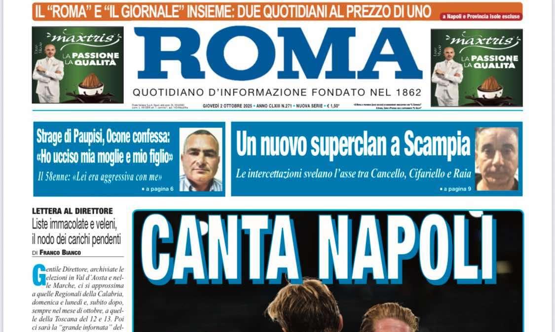 Il Roma: "Canta Napoli"