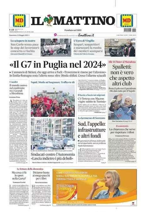 PRIMA PAGINA - Il Mattino: "Spalletti: non è vero che aspetto altri club"