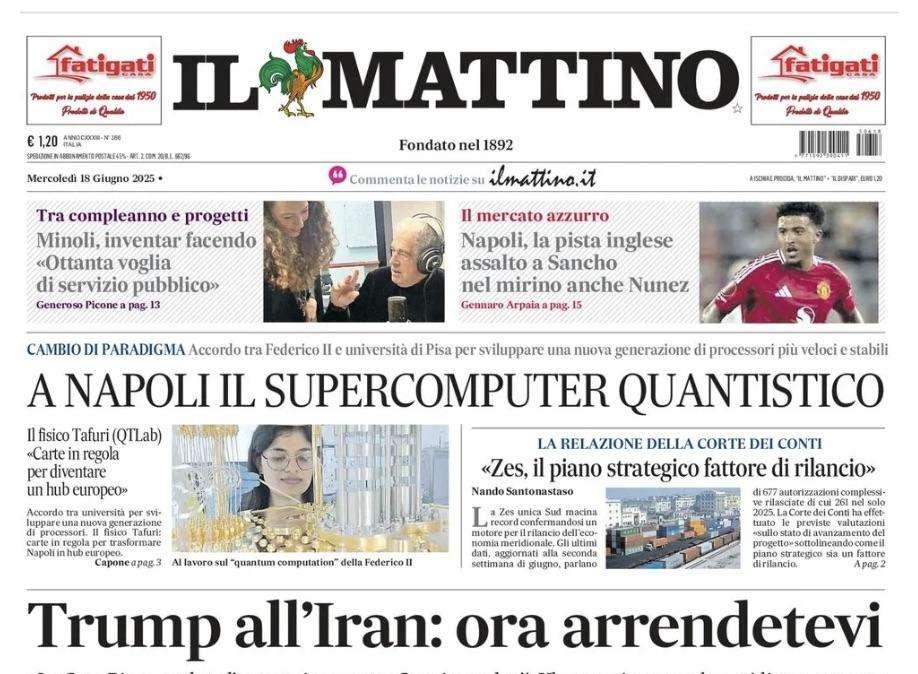 Il Mattino: "Napoli, la pista inglese: assalto a Sancho, nel mirino anche Nunez"
