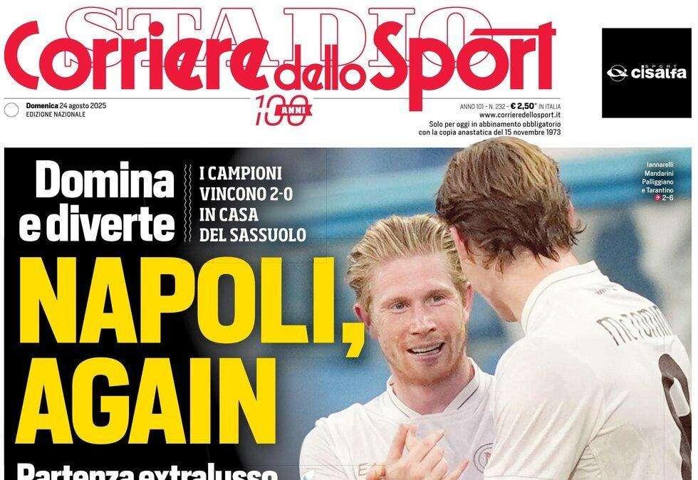 Corriere dello Sport: "Napoli again! Partenza extralusso"