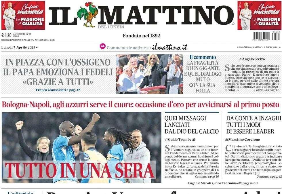 Il Mattino: "Tutto in una sera"