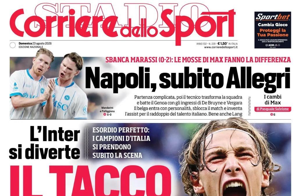 Subito Allegri! Corriere dello Sport: "Le mosse di Max fanno la differenza"