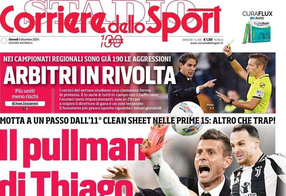Corriere dello Sport: "Conte cambia Napoli: all'Olimpico c'è la Lazio"