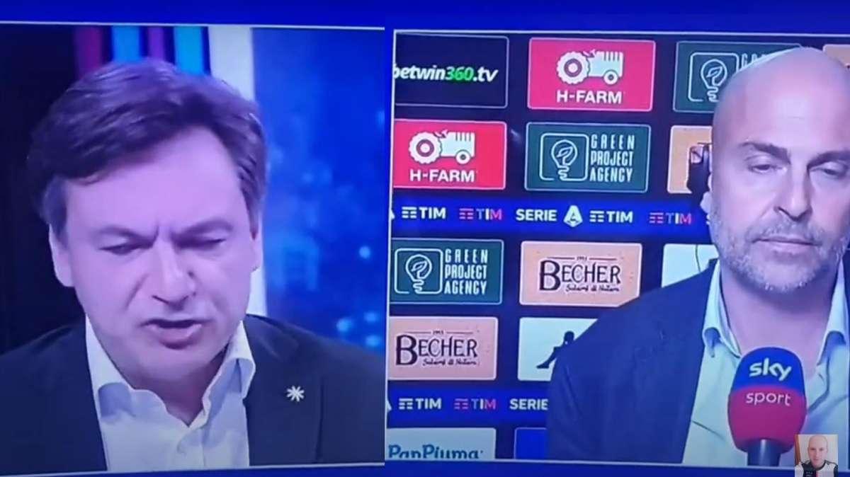 Lite Giulini-Caressa a Sky: "Ci hai fatto un'infamata!", "Certo, ora la retrocessione è colpa nostra..."