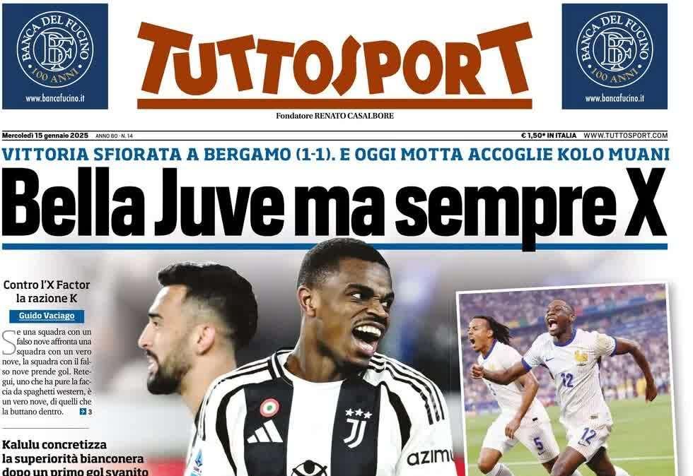Tuttosport: "Bella Juve ma sempre X"