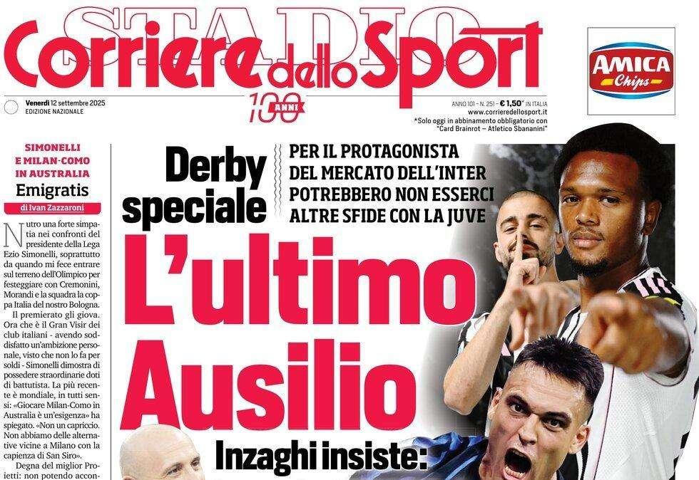 Corriere dello Sport: "Luccaku ci riprova. Lorenzo titolare al Franchi"