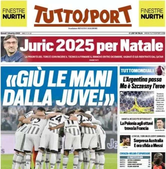 PRIMA PAGINA - Tuttosport: "Giù le mani dalla Juve!"