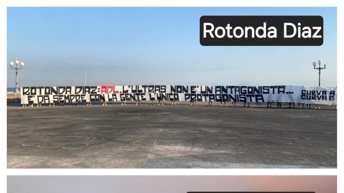 Napoli-Celta Vigo, corteo ultras al Patini: striscioni contro ADL e messaggio alla squadra