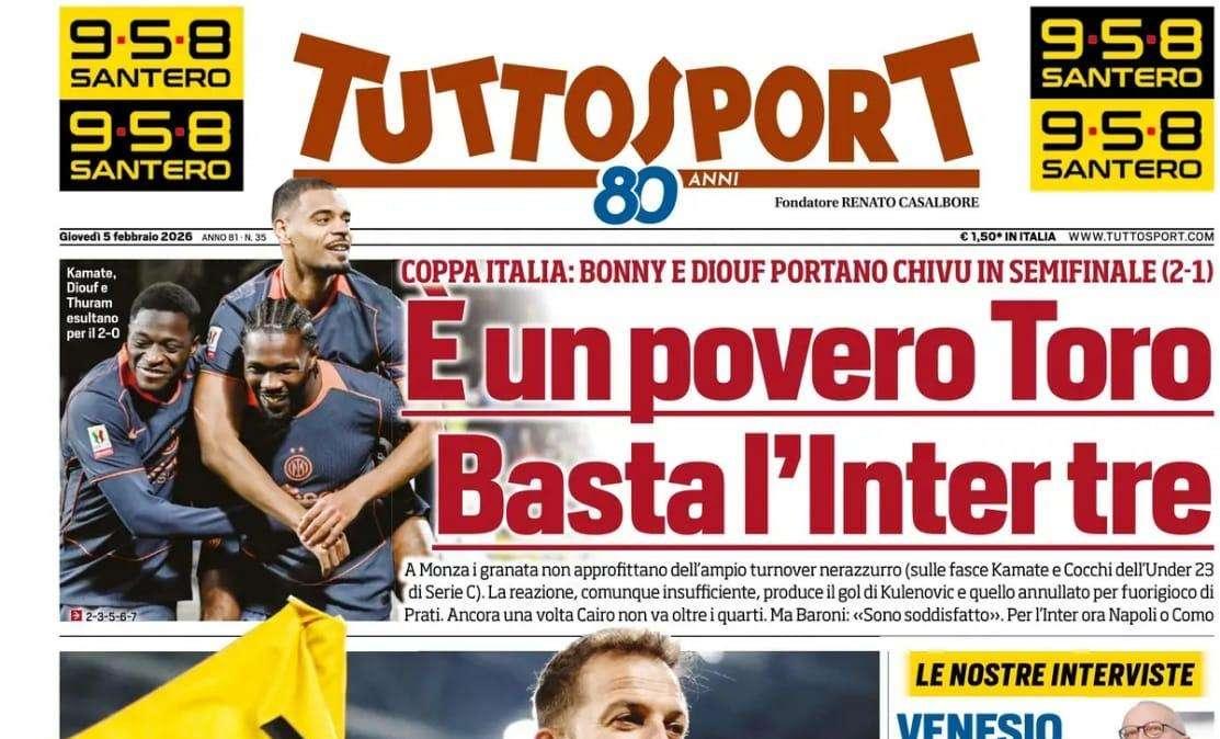 Tuttosport: "Lang, veleno contro Conte: via per lui"