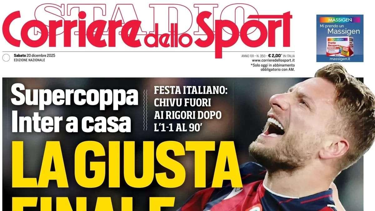 Sarà Napoli-Bologna in finale, Corriere dello Sport: "La giusta finale"