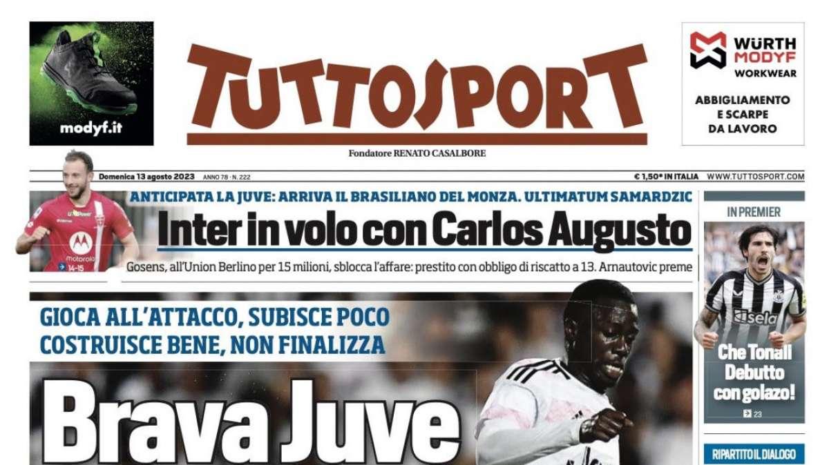 PRIMA PAGINA - Tuttosport: "Brava Juve, ma chi segna?"