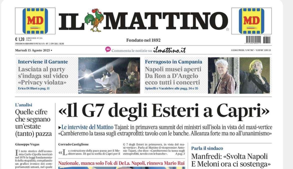 PRIMA PAGINA - Il Mattino: “Spalletti, è azzurro il suo destino”