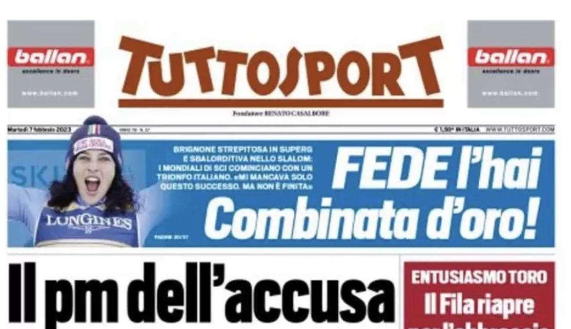 PRIMA PAGINA - Tuttosport: “Il pm dell’accusa: ‘Odio la Juve’”