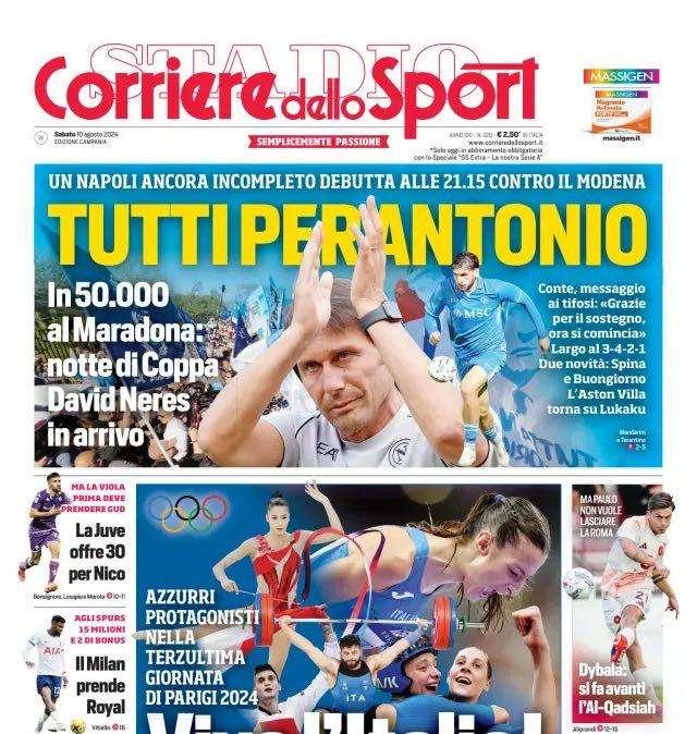 Cds Campania: "Tutti per Antonio, in 50mila al Maradona. E Neres in arrivo"