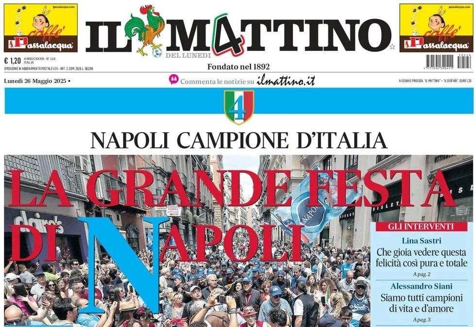 Il Mattino: "La grande festa di Napoli"