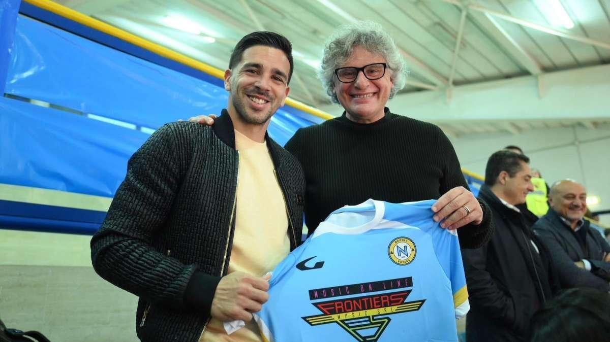 FOTO - Simeone sugli spalti di Cercola per Napoli Futsal-Pescara