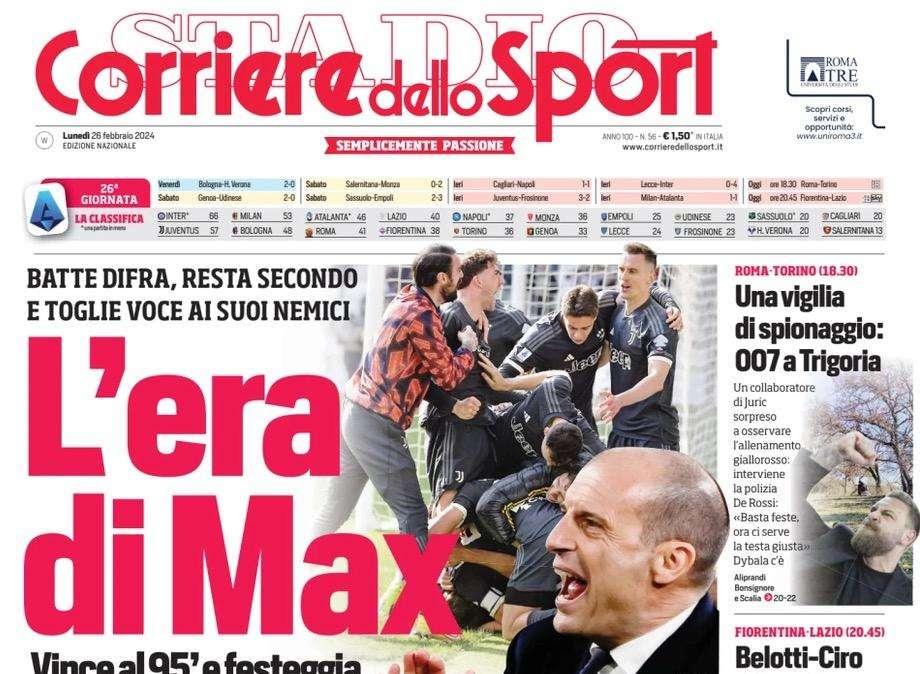 PRIMA PAGINA - Corriere dello Sport: "PsicoNapoli, Osi non basta"