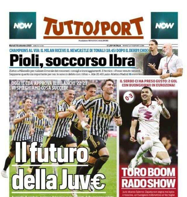 PRIMA PAGINA - Tuttosport: “Il futuro della Juv€”